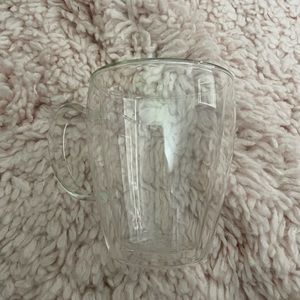 Teavana clear double wall glass mug